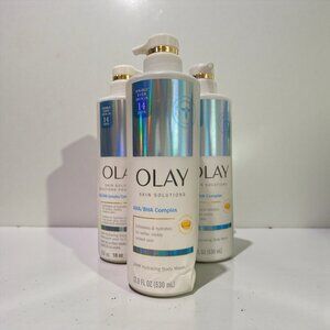 3 Pack: OLAY Skin Solutions Body Wash AHA/BHA Complex 17.9oz ea *read